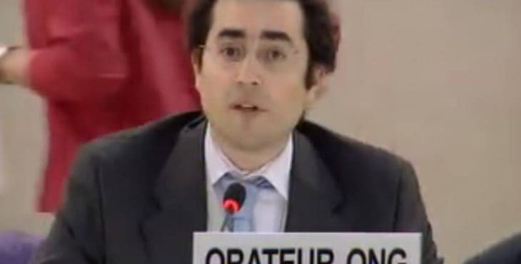 hillel_neuer_interrupted_speech_for_cuban_prisoner_lobaina