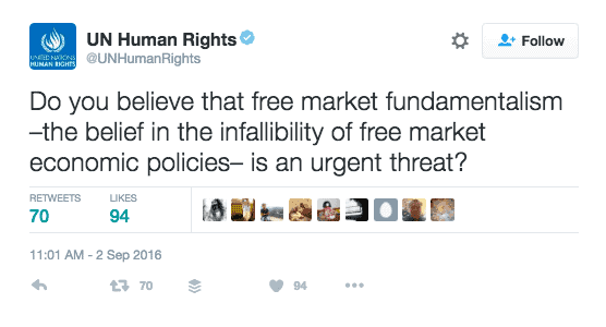 anti-free market tweet