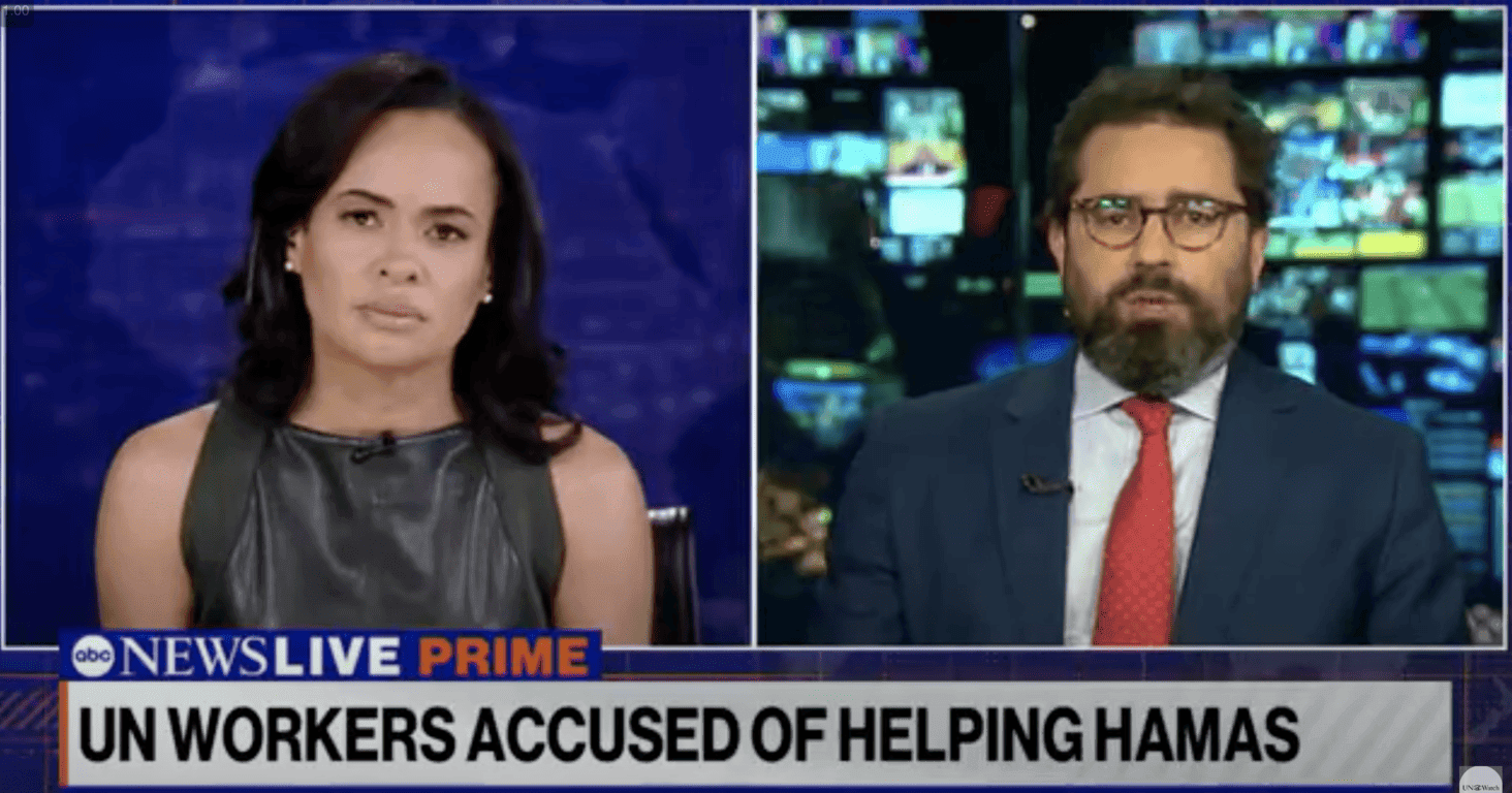 Hillel Neuer on ABC News: UN Workers accused of helping Hamas - UN Watch