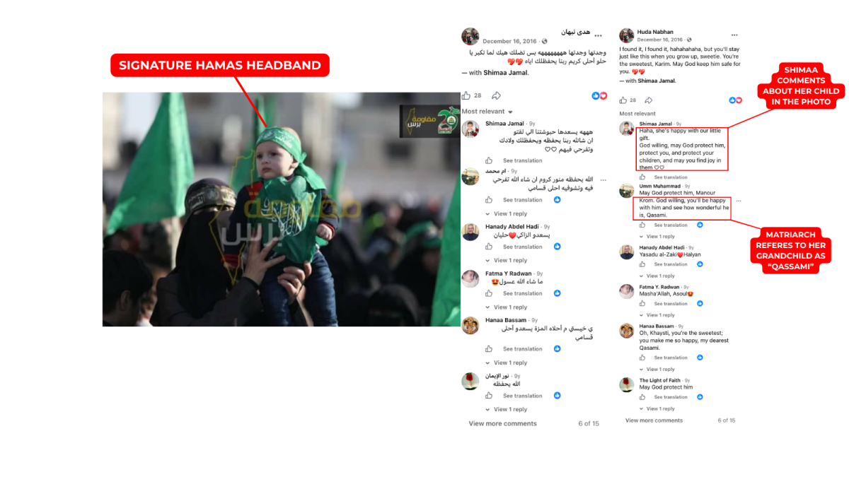 Shimaa Facebook Child with Hamas Headband