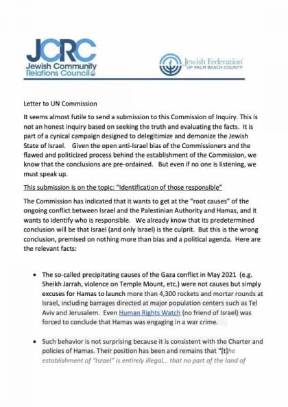 Jewish Community Relations Council - Jewish Federation of Palm Beach County